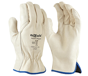 MAXISAFE GLOVES RIGGER INDUSTRIAL PREMIUM COWGRAIN BEIGE LGE